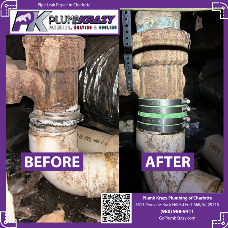 pipe leak repair in charlotte